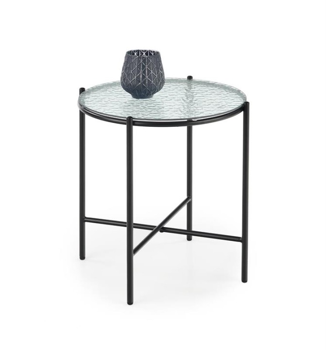 Журнальний столик HALMAR ROSALIA-S Прозорий/Чорний